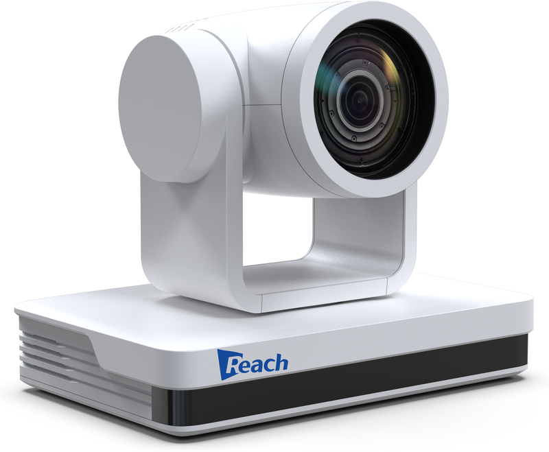 Reach Cam 4K REA430 4K AI auto tracking PTZ camera, three-quarter front view