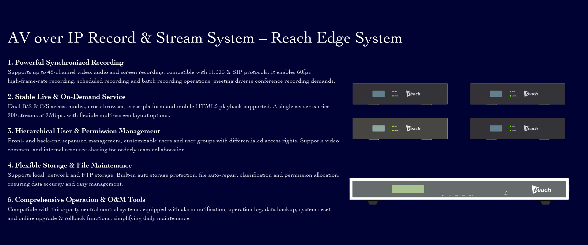 REX over ip record and stream